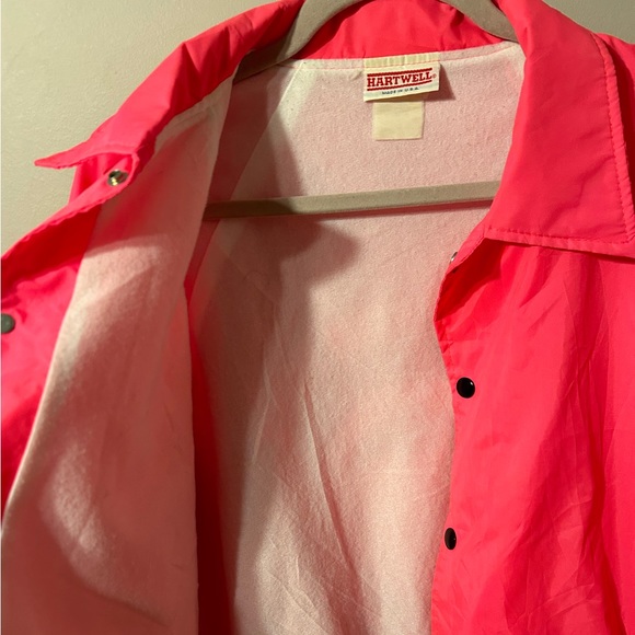 90s Vintage Hartwell Sports Snap Button light jacket - hot pink - Picture 4 of 4